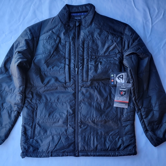 Propper Puff Jackets. Black. Zip closure with magnetic pocket closure. - Picture 6 of 6